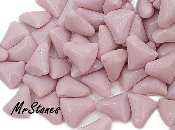 12mm Opaque Rose Pink Bell Shape Buff Top Doublet 3pc/$1.00