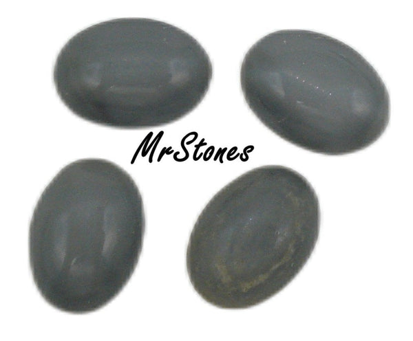 14x10mm (2195) Gray Moonstone Oval Cabochon