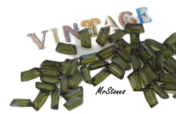 5x3mm (4535) Curved Olivine Un-foiled Baguette 1pc/$0.35 or 4pc/$1.00