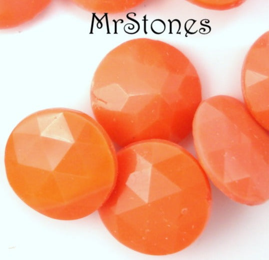 6.75mm (3195) Lighter Coral Faceted Round Lentels 10pk $1.00