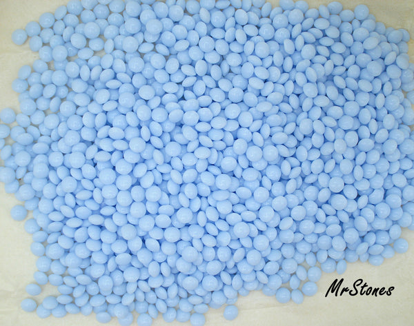 4mm (3190) (17ss) Opaque Chalk Blue Lentel Same on Both Sides 2.3mm Thick 10pk/$1.00