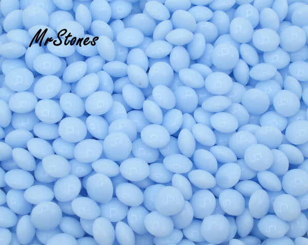 4mm (3190) (17ss) Opaque Chalk Blue Lentel Same on Both Sides 2.3mm Thick 10pk/$1.00