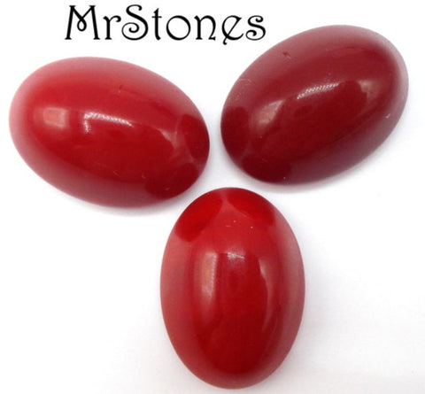 14x10mm (2195) Dark Cherry Red Oval Cabochon