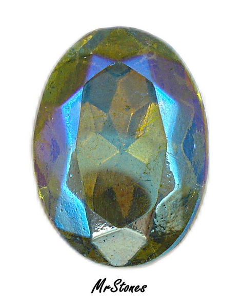 18x13mm (4130) TTC Olivine AB Oval Shape