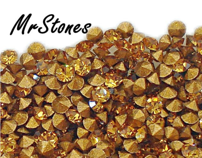 1mm (1100) (3pp) Topaz Yellow Round Chaton 10pk/$1.00