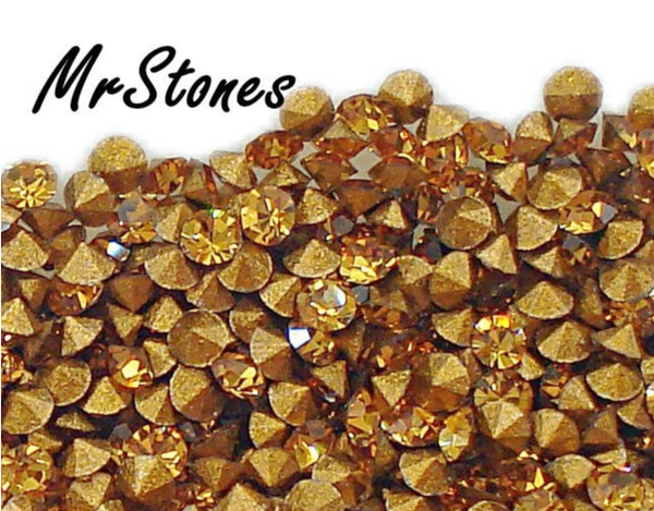 1mm (1100) (3pp) Topaz Yellow Round Chaton 10pk/$1.00