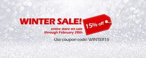 Winter Sale! 15 Percent off through February 29th