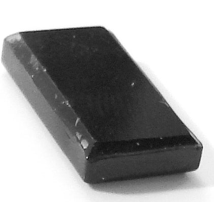 15x8mm Natural Black Onyx Buff-top Cushion