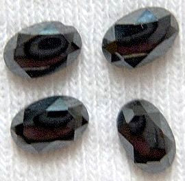 6x4mm Hematite Rose Cut Ovals