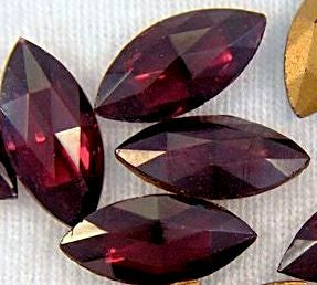 15x7mm Antique Imitation Garnet Marquises