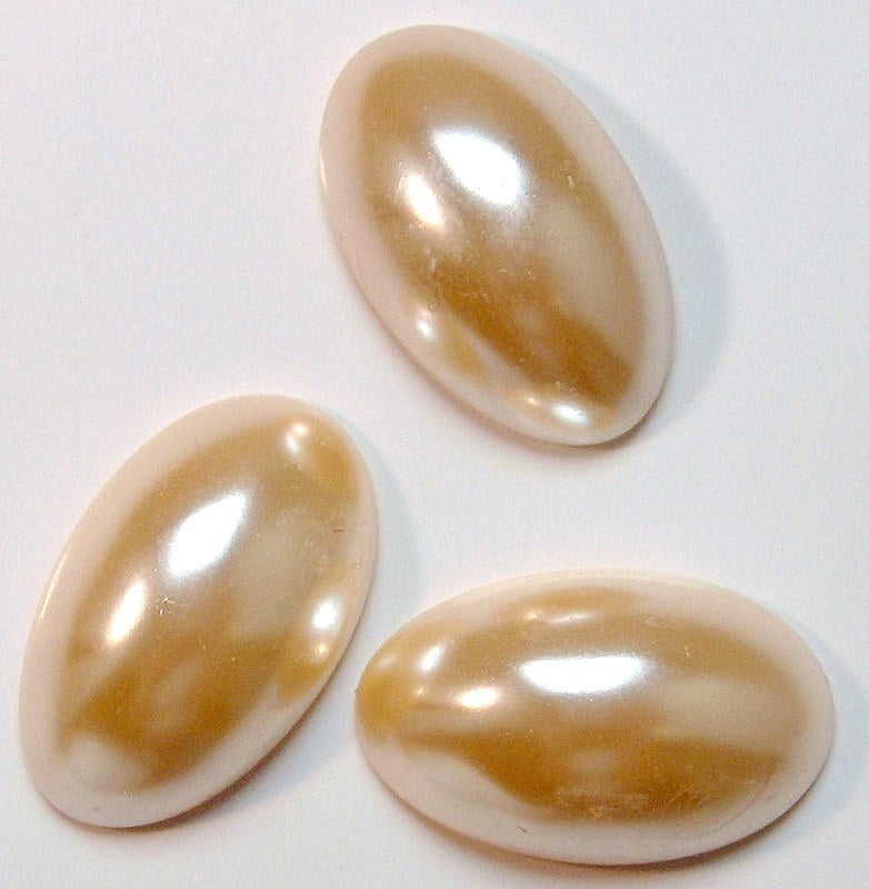 28x18mm Imitation Pearl Oval Cabochons