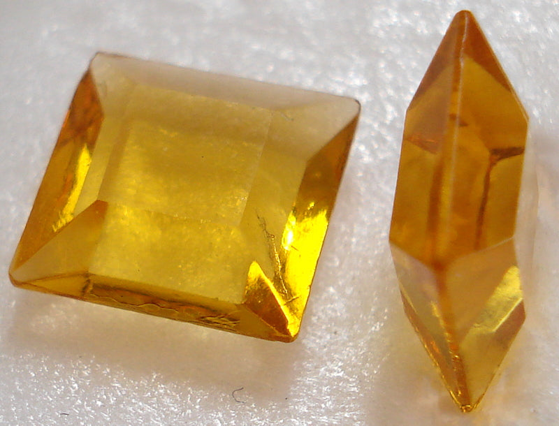 8MM CHANNELLE CUT TOPAZ COLOR SQUARES