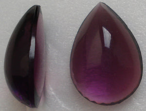 18X13MM AMETHYST BOMBE CUT PEAR/PEND CABS