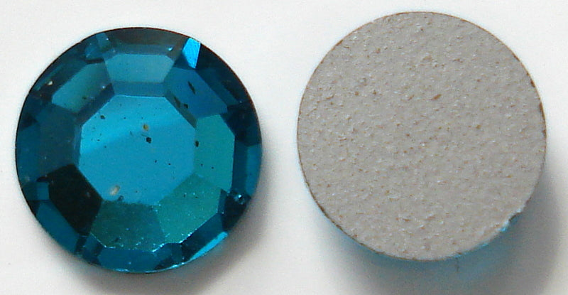 6.3-6.5MM (2000) 30SS BLUE ZIRCON RD FLAT BACKS