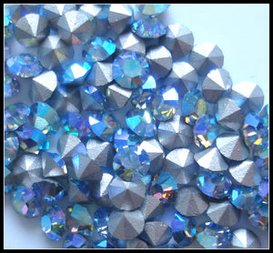 3.0MM (1100) 24PP LT SAPPHIRE AB ROUND RHINESTONES