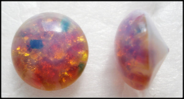 11MM (3189) (48SS) FIRE OPAL BUFF TOP DOUBLETS