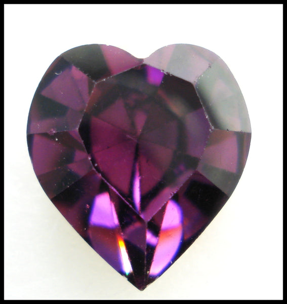 15.4X14MM (4800) AMETHYST FOILED HEART SHAPES