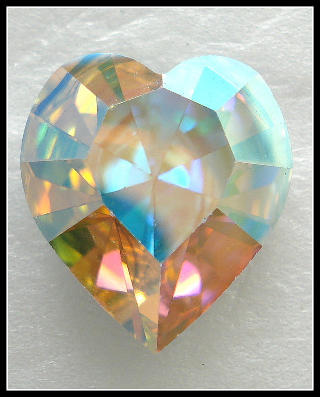 15.4X14MM (4800) FOILED CRYSTAL AB HEARTS