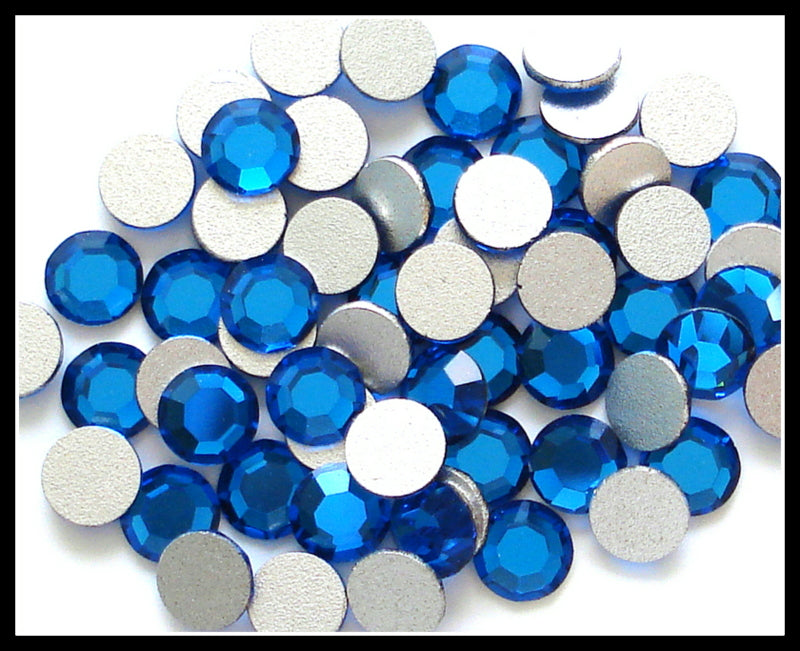 4.6-4.8MM (2000) CZ CAPRI BLUE FLAT BACKS