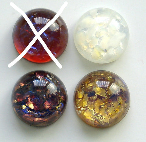 13MM (1684) GLASS ROUND OPAL CABOCHONS