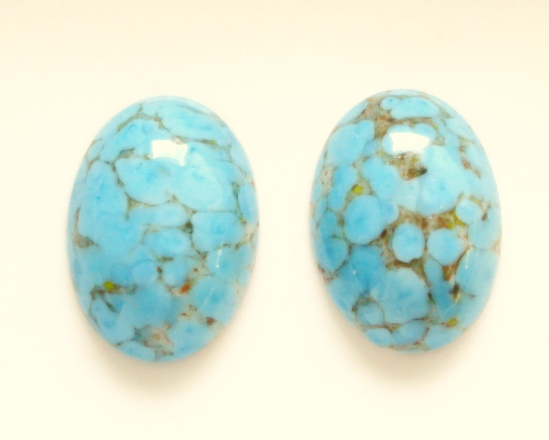 18X13MM (1685) TURQUOISE MATRIX OVAL CABOCHONS