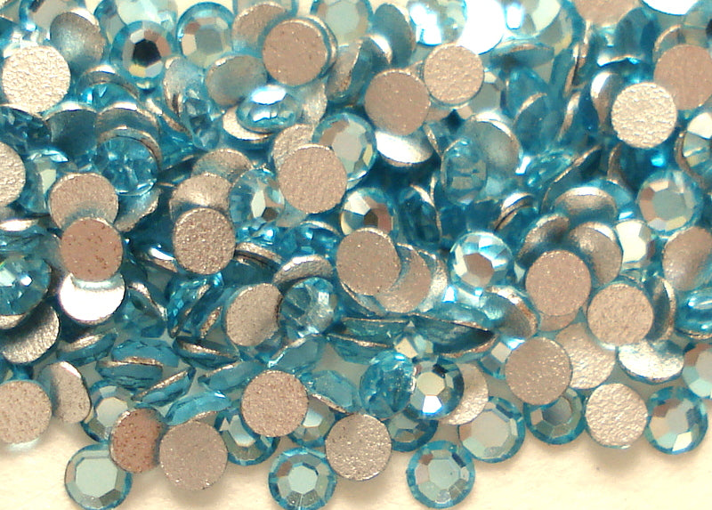 1.7-1.8MM (2000) (5SS) BLUE GREEN AQUA FLAT BACKS