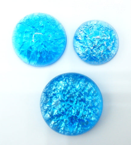 11mm 13mm 15mm (1684) Glass Aqua Opal Round Cabochon