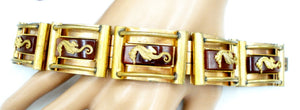 Jean Painleve Deco Seahorse Cornelian Color Bracelet