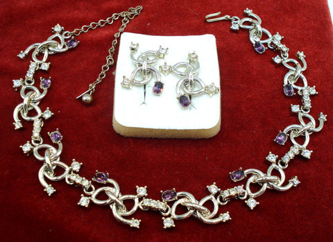 Duane Set Amethyst Crystal Rhinestones