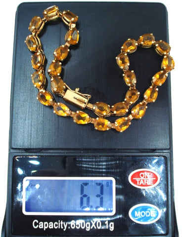 Bracelet 14kt Yellow Gold 27 Topaz Pears