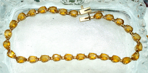 Bracelet 14kt Yellow Gold 27 Topaz Pears