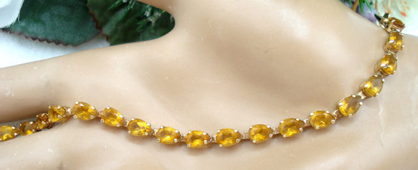 Bracelet 14kt Yellow Gold 27 Topaz Pears