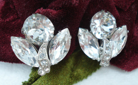 Eisenberg Marquise Crystal Earrings