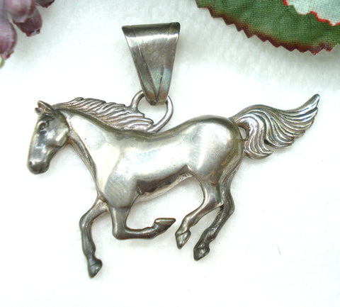 Vintage Glenn Sandoval Horse Pendant 925