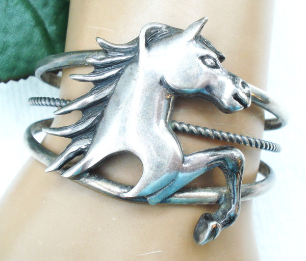 Glenn & Irene Sandoval 6.5" Horse Cuff Bracelet 925