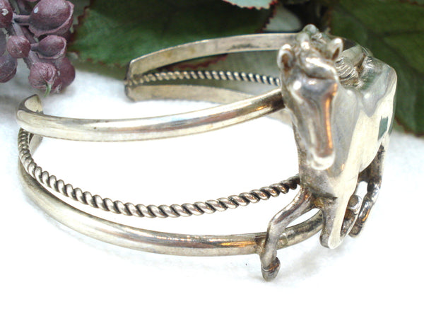 Glenn & Irene Sandoval 6.5" Horse Cuff Bracelet 925