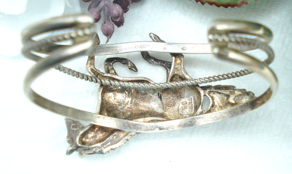 Glenn & Irene Sandoval 6.5" Horse Cuff Bracelet 925