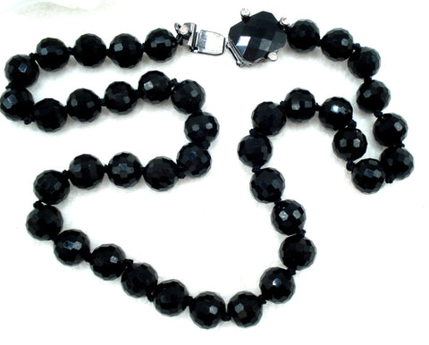 RLL Ralph Lauren Glass Black Bead Necklace