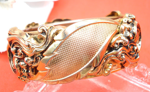 Heavy Embossed Hinged Bracelet