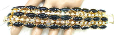 Lovely Evening Glam Dressy Bracelet 7" x 1 1/4"