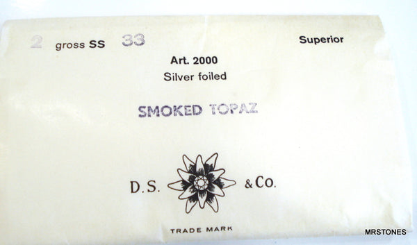 7mm (2000) (33SS) Smoked Topaz Flat Back