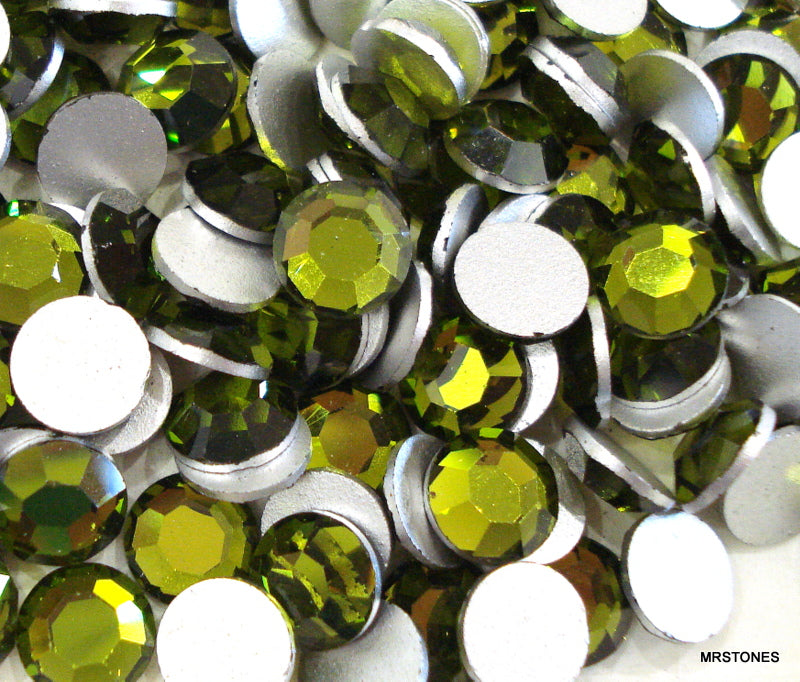 7mm (2000) (33ss) Olivine Round Flat Back