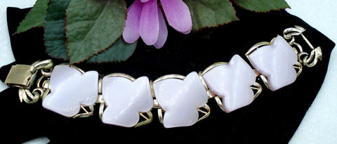 Coro Chunky Lucite Leaf Bracelet