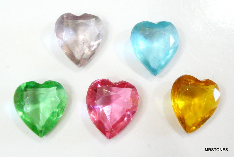 10x9mm Heart Shape Glass Unfoiled