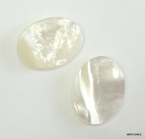 16x12mm Natural Mother of Pearl Oval Disc