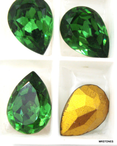 15x11mm (4320) Green Tourmaline Pear Pendeloque Shape