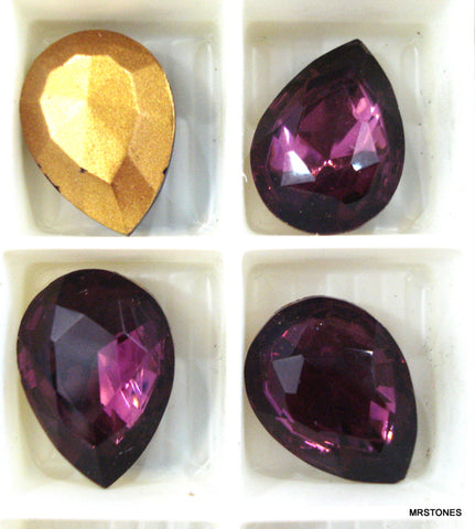 18x13mm (4320/2) TTC Amethyst Pear Pendeloque Shape