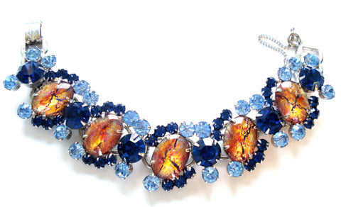 Juliana Fire Orange Opal Montana Sapphire Bracelet