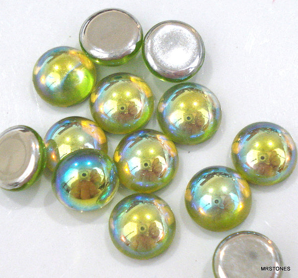 7mm (1684) Peridot AB Round Cabochon