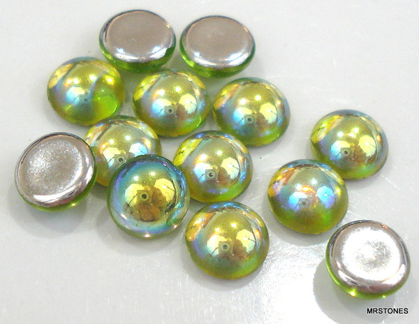 7mm (1684) Peridot AB Round Cabochon